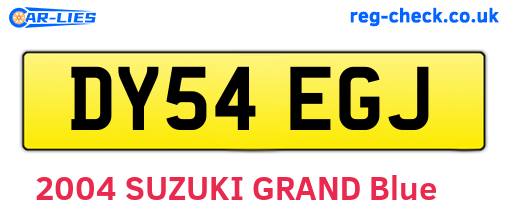 DY54EGJ are the vehicle registration plates.