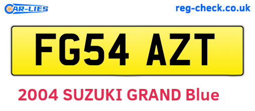 FG54AZT are the vehicle registration plates.