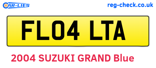 FL04LTA are the vehicle registration plates.