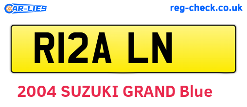 R12ALN are the vehicle registration plates.