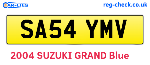 SA54YMV are the vehicle registration plates.
