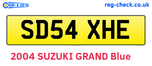 SD54XHE are the vehicle registration plates.