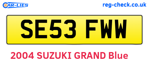 SE53FWW are the vehicle registration plates.