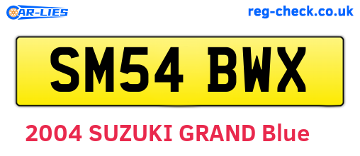 SM54BWX are the vehicle registration plates.