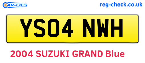 YS04NWH are the vehicle registration plates.