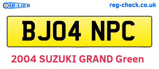 BJ04NPC are the vehicle registration plates.