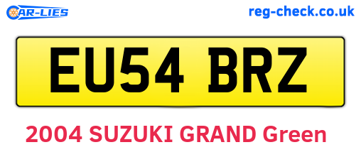 EU54BRZ are the vehicle registration plates.