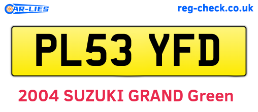PL53YFD are the vehicle registration plates.