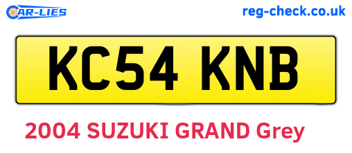 KC54KNB are the vehicle registration plates.