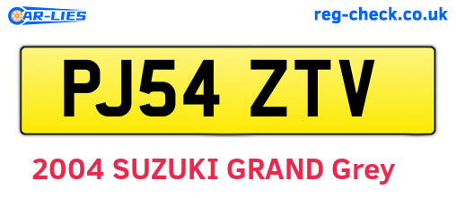 PJ54ZTV are the vehicle registration plates.