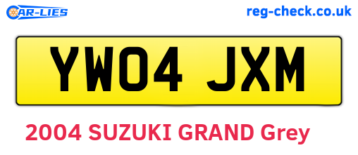 YW04JXM are the vehicle registration plates.