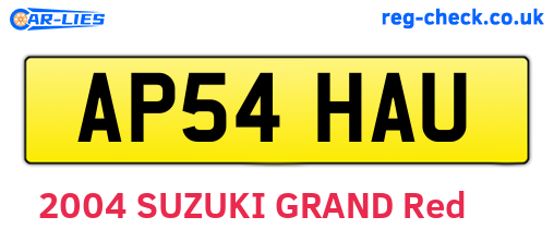 AP54HAU are the vehicle registration plates.