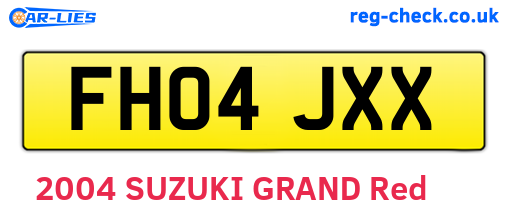 FH04JXX are the vehicle registration plates.