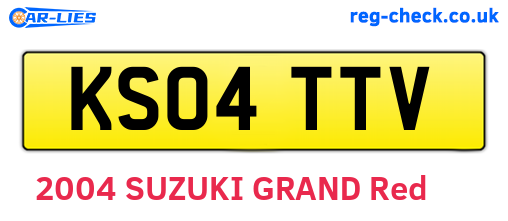 KS04TTV are the vehicle registration plates.
