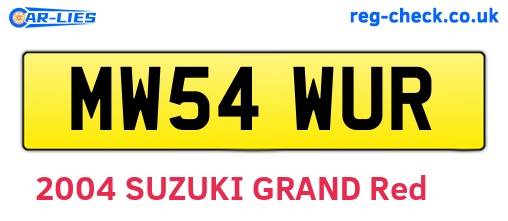MW54WUR are the vehicle registration plates.