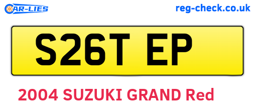 S26TEP are the vehicle registration plates.