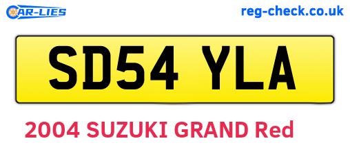 SD54YLA are the vehicle registration plates.