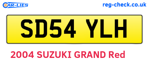 SD54YLH are the vehicle registration plates.