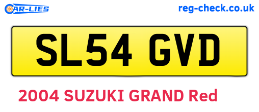 SL54GVD are the vehicle registration plates.