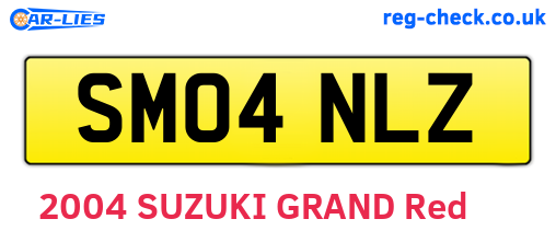 SM04NLZ are the vehicle registration plates.