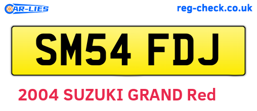 SM54FDJ are the vehicle registration plates.