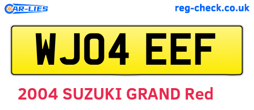 WJ04EEF are the vehicle registration plates.