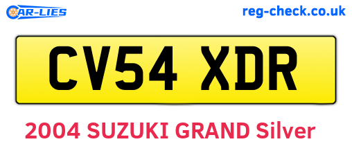 CV54XDR are the vehicle registration plates.