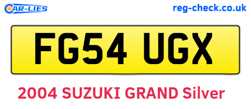 FG54UGX are the vehicle registration plates.