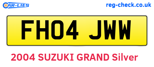 FH04JWW are the vehicle registration plates.