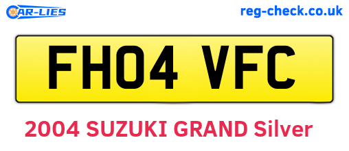 FH04VFC are the vehicle registration plates.