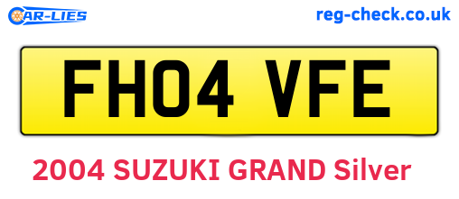 FH04VFE are the vehicle registration plates.