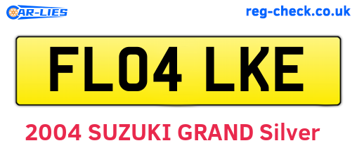 FL04LKE are the vehicle registration plates.