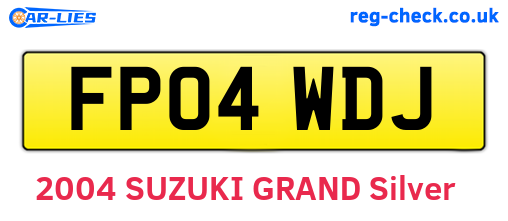 FP04WDJ are the vehicle registration plates.