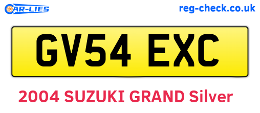 GV54EXC are the vehicle registration plates.