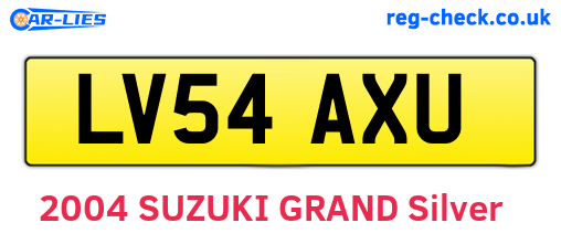 LV54AXU are the vehicle registration plates.
