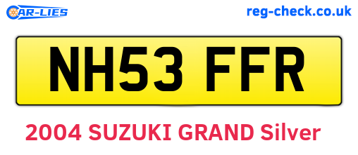 NH53FFR are the vehicle registration plates.