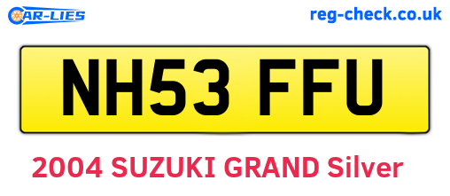 NH53FFU are the vehicle registration plates.