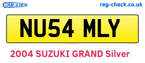 NU54MLY are the vehicle registration plates.