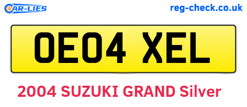 OE04XEL are the vehicle registration plates.