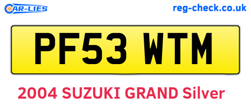 PF53WTM are the vehicle registration plates.