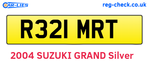 R321MRT are the vehicle registration plates.