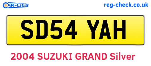 SD54YAH are the vehicle registration plates.