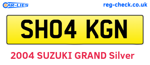SH04KGN are the vehicle registration plates.