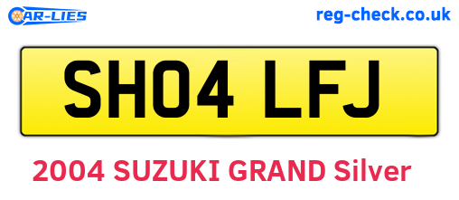 SH04LFJ are the vehicle registration plates.