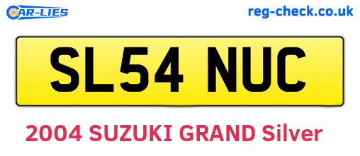 SL54NUC are the vehicle registration plates.
