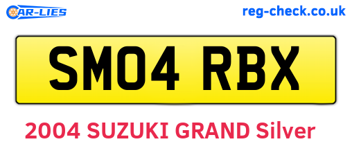 SM04RBX are the vehicle registration plates.