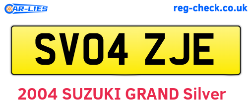 SV04ZJE are the vehicle registration plates.