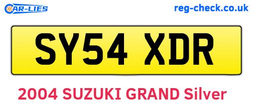 SY54XDR are the vehicle registration plates.