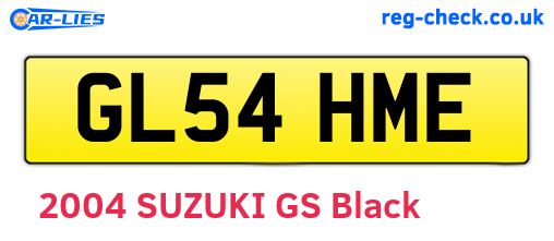 GL54HME are the vehicle registration plates.