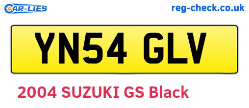 YN54GLV are the vehicle registration plates.